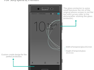 AMAZING H+ PRO Temperovan tvrzen sklo na displej Sony Xperia XZ Premium + flie na zadn stranu