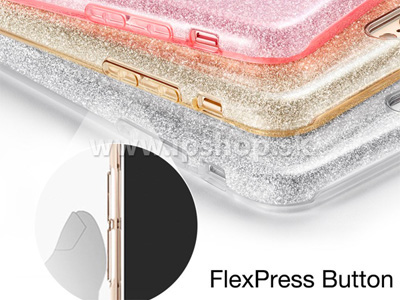 Ochrann glitrovan kryt (obal) TPU Glitter Gold (zlat) pre Apple iPhone 6 a 6s + flia na displej