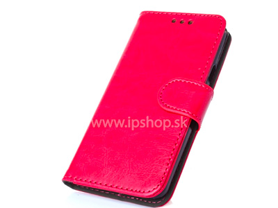 Puzdro Exclusive Stand Wallet Red (erven) pre Samsung Galaxy A3 2016 (A310F) + flia na displej