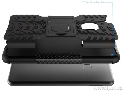 Spider Armor Case Black (ierny) - odoln ochrann kryt (obal) na HUAWEI P10 Lite + tvrden sklo na displej