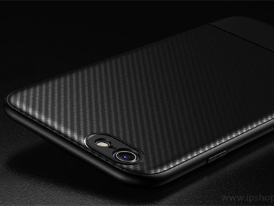 Carbon Fiber Case Black (ierny) - odoln ochrann kryt (obal) pre Apple iPhone 7 / iPhone 8 / iPhone SE 2020 (4.7")