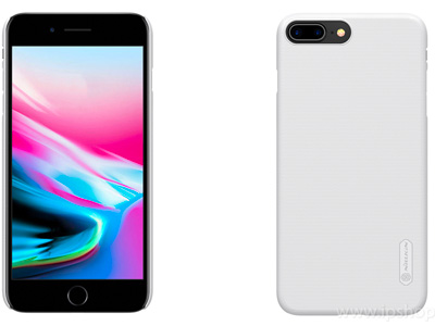Exclusive SHIELD White (biely) pre Apple iPhone 7 Plus / iPhone 8 Plus - luxusn ochrann kryt (obal) + flia na displej