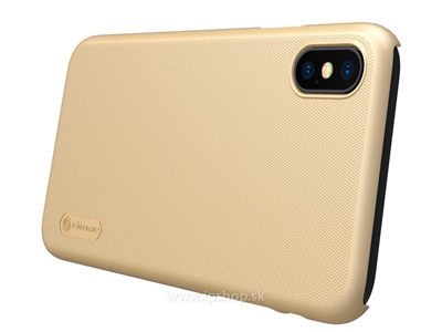 Exclusive SHIELD Gold (zlat) pre Apple iPhone X / XS - luxusn ochrann kryt (obal) + flia na displej **VPREDAJ!!
