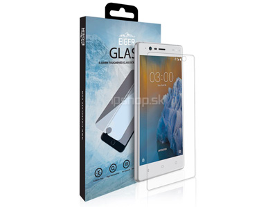 3D Glass EIGER - Temperovan tvrden sklo na cel displej pre Nokia 3 **VPREDAJ!!