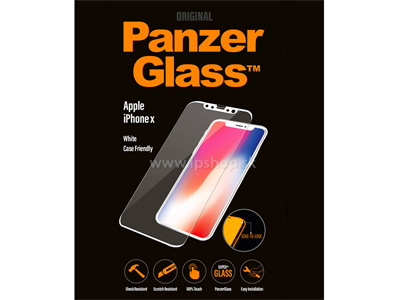 Panzerglass Case Friendly Premium Glass - ultra odoln tvrden sklo na displej pre Apple iPhone X biele