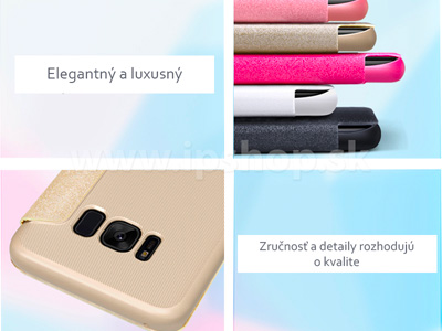 Luxusn Sparkle Side Flip puzdro pre Samsung Galaxy S8 - ed