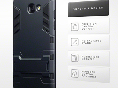 Armor Stand Defender Black (ierny) - odoln ochrann kryt (obal) na Samsung Galaxy A5 (2017) **AKCIA!!