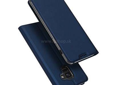 Luxusn Slim puzdro Dark Blue (modr) na Samsung Galaxy A8 (2018)