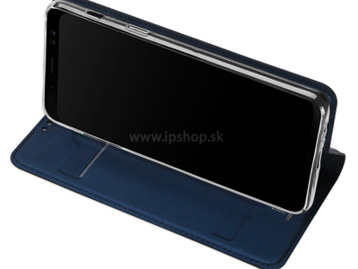 Luxusn Slim puzdro Dark Blue (modr) na Samsung Galaxy A8 (2018)
