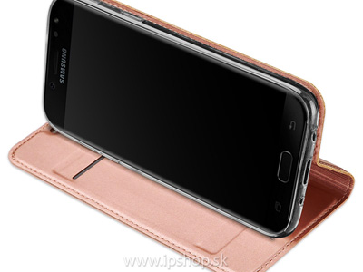 Luxusn Slim puzdro na Samsung Galaxy J7 (2017) zlato-ruov