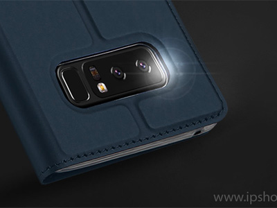 Luxusn Slim Line Dark Blue puzdro na Samsung Galaxy Note 8 tmavomodr