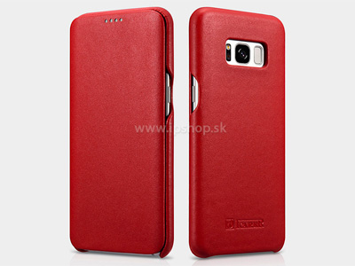 Elegance Book Red - luxusn koen puzdro z pravej koe pre Samsung Galaxy S8 Plus - erven **VPREDAJ!!