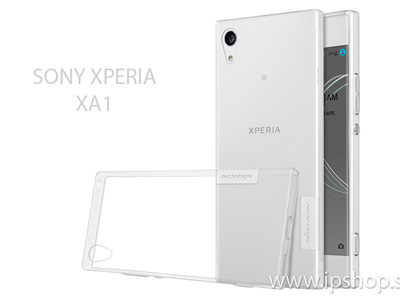Luxusn ochrann kryt (obal) Nature TPU Clear (ry) na Sony XPERIA XA1 + flia na displej