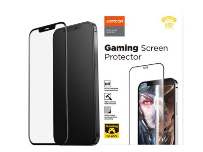 JOYROOM Gaming Screen Protector  2.5D Hern ochrann sklo pre Apple iPhone 12 / 12 Pro (ierne) **AKCIA!!