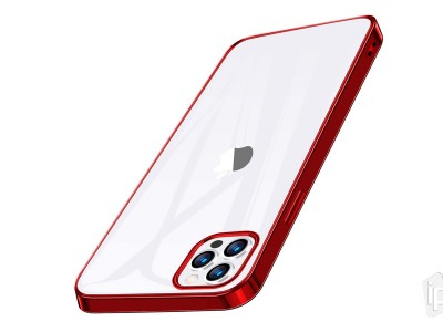 Glitter Edge Case  Ochrann kryt pro Apple iPhone 12 Pro Max (erven)