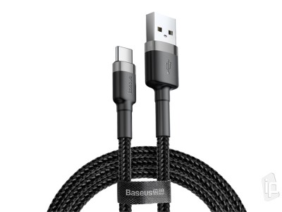 Baseus Cafule Cable (ern) - Nabjac a synchronizan kabel USB-USB-C (3m)