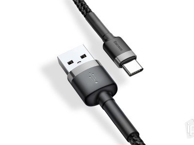 Baseus Cafule Cable Type-C (ierny) - Synchronizan a nabjac kbel USB-C (2m)