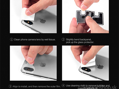 iPhone X Camera Glass - tvrden sklo na zadn kameru pre Apple iPhone X / XS - 2 ks v balen