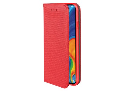 Fiber Folio Stand Red (erven s ervenou kolskou) - Flip puzdro na Xiaomi Mi 11