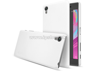 Exclusive SHIELD White - luxusn ochrann kryt (obal) pre Sony Xperia X biely + flia na displej