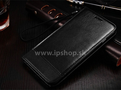 Koen puzdro Elegance Stand Wallet Black - puzdro pre Samsung Galaxy S7 Edge ierne
