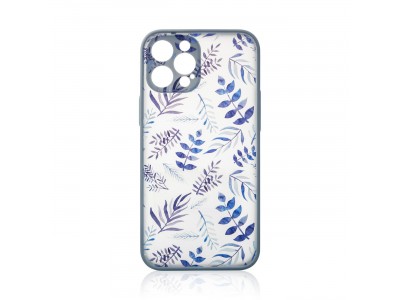 Design Floral Case (tmav modr) - Dizajnov kvetinov kryt (obal) pre iPhone 13 Pro