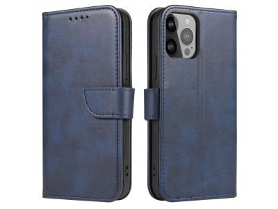 Elegance Stand Wallet II (modr) - Peaenkov puzdro pre iPhone 15 Plus