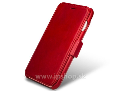 Elegance Stand Wallet Red - luxusn koen puzdro z pravej koe pre Apple iPhone 6 Plus/6S Plus erven