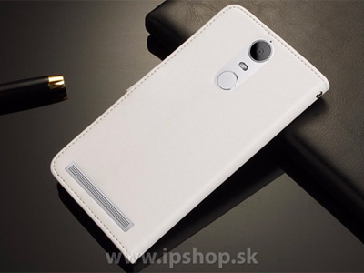 Puzdro Exclusive Stand Wallet White (biele) pre Lenovo VIBE K5 NOTE fingerprint **AKCIA!!