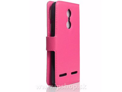 Puzdro EMBOSS Stand Wallet Pink (ruov) pre Lenovo K6