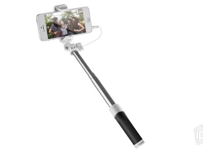 Selfie Stick 67cm (ierna) - Teleskopick selfie ty so zrkadlom