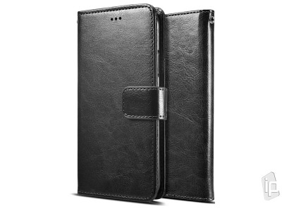 Elegance Stand Wallet Black (ierne) - Peaenkov puzdro na Moto G9 Plus