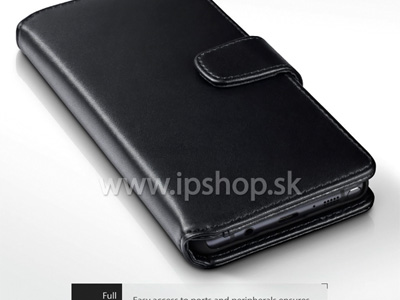 Peaenkov puzdro z pravej koe pre Samsung Galaxy Note 7 - ierne