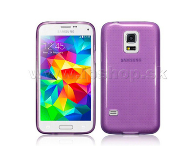 Ochrann gelov kryt (obal) na Samsung Galaxy S5 Mini fialov + ochrann flia na displej