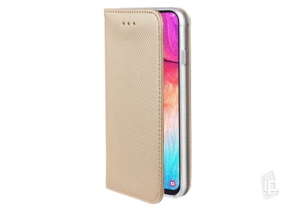 Fiber Folio Stand Gold (zlat) - Flip puzdro na Samsung Galaxy A20s