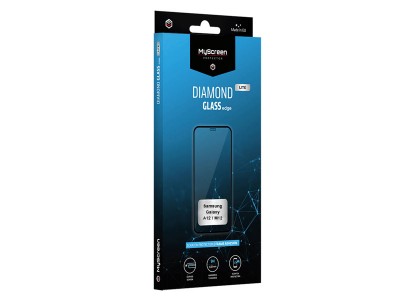 MyScreen Diamond Glass Edge Lite - Tvrden ochrann sklo na cel displej pre Samsung Galaxy A12 / A12 5G / M12 (ierne) **AKCIA!!