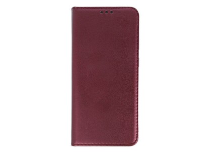 Elegance Stand Wallet Burgundy (bordov) - Penenkov pouzdro na Samsung Galaxy M52 5G