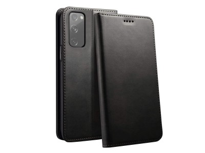 Leather Book Black - Ochrann pouzdro pro Samsung Galaxy S20 FE (ern)
