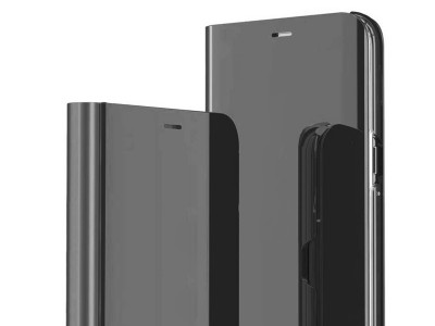 Mirror Standing Cover (ern) - Zrkadlov pouzdro pro Samsung Galaxy S21 FE **AKCIA!!