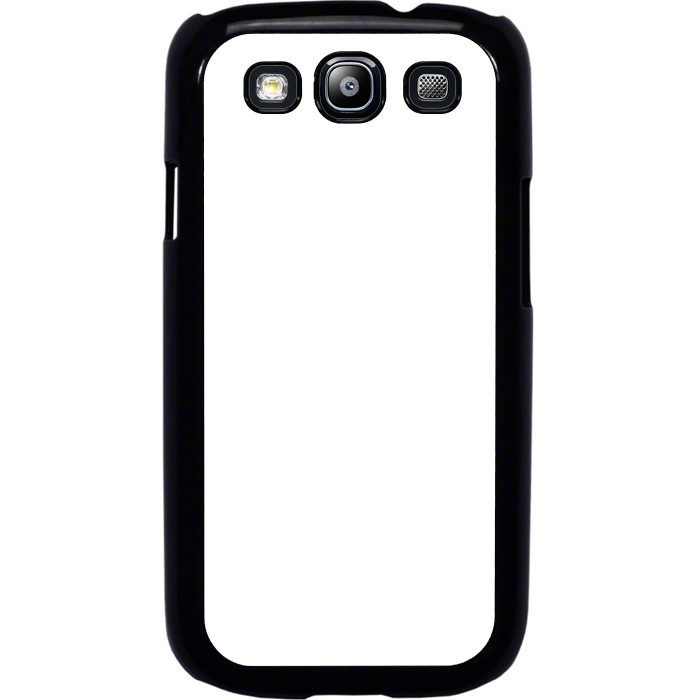 Kryt (obal) s potlaou (vlastnou fotkou) s iernym plastovm okrajom pre Samsung Galaxy S3 (i9300)