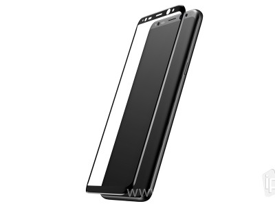3D Full Glue Tempered Glass (ierne) - Tvrden sklo na displej na Samsung Galaxy S8 Plus