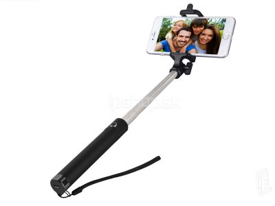 Teleskopick Selfie ty rozmer 78 cm - ern **VPREDAJ!!