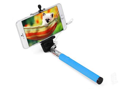 Selfie Stick 88 cm - Teleskopick selfie ty - modr
