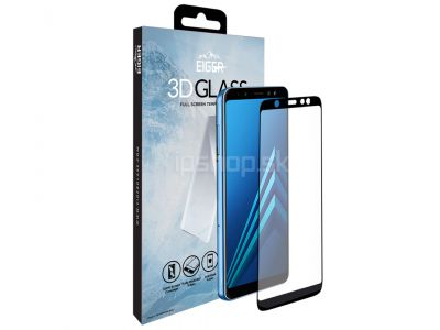 EIGER 3D Glass Full Screen (ierne) - Temperovan ochrann sklo na cel displej pre Samsung Galaxy A6 Plus 2018 **VPREDAJ!!