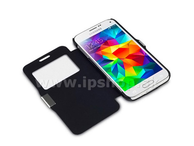 SmartView Flip Cover na Samsung Galaxy S5 Mini ierny + flia na displej