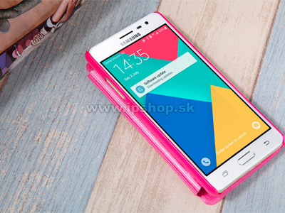 Luxusn Window Side Flip puzdro pre Samsung Galaxy J3 Pro (J3110) ruov