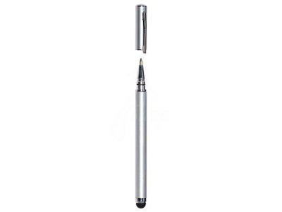 Dotykov� pero - Stylus 2 v 1 pre kapacitn� displeje Soft Tip strieborn� **AKCIA!!