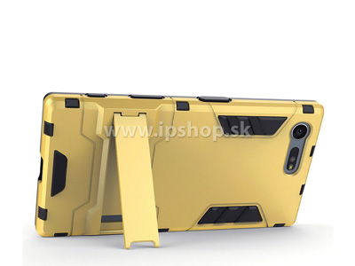 Armor Stand Defender Gold (zlat) - odoln ochrann kryt (obal) na Sony Xperia X Compact