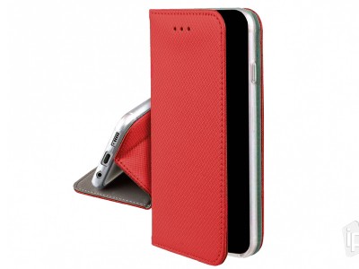 BAZR Fiber Folio Stand Red (erven) - Flip pouzdro na Samsung Galaxy A21S **AKCIA!!