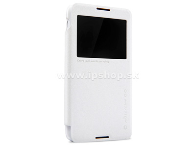 Window Side Flip puzdro pre Sony Xperia E4 / E4 Dual biele **VPREDAJ!!